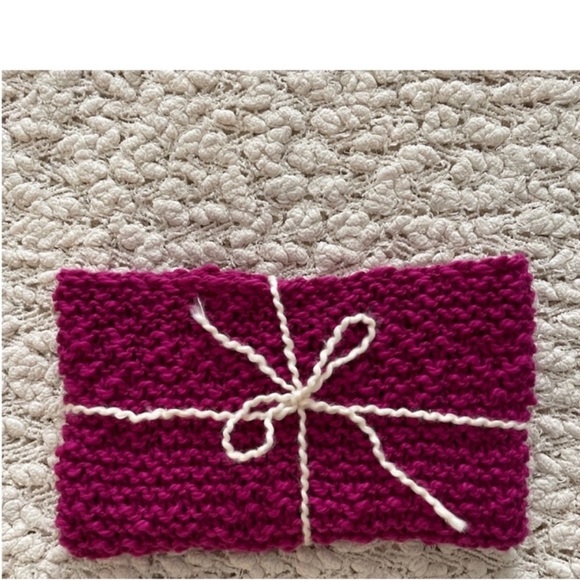 New hand knit women’s eco organic cotton pink neck warmer/ cowl OS - Picture 6 of 6